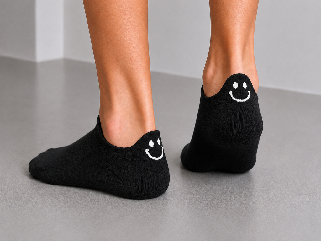 Black Smiley Socks