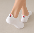 Embroidered Red Rose Socks