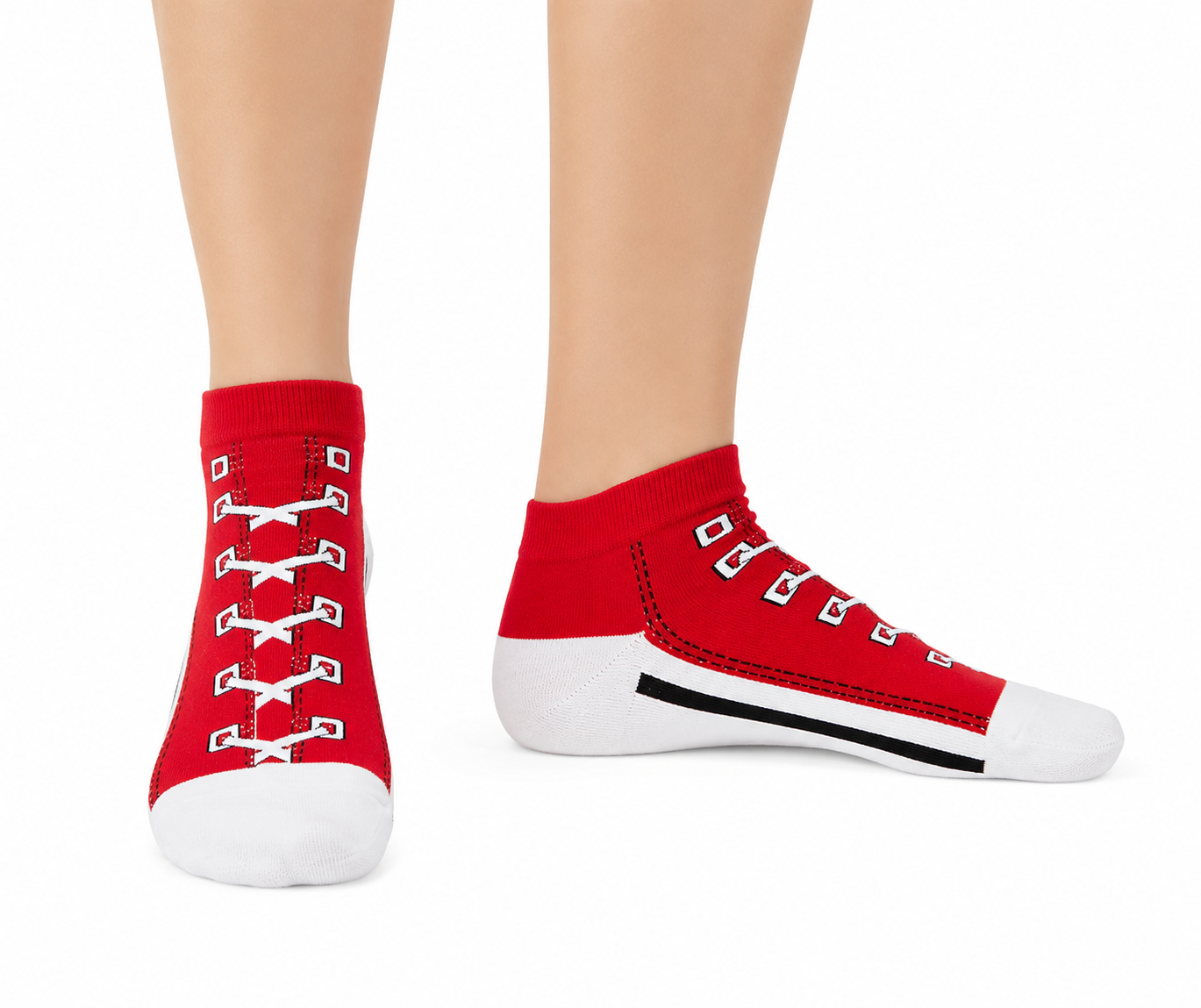 Red Laced Shoe Socks