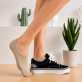 Grey Striped Ankle Socks