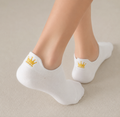 Embroidered Crown Socks