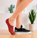Red Striped Ankle Socks