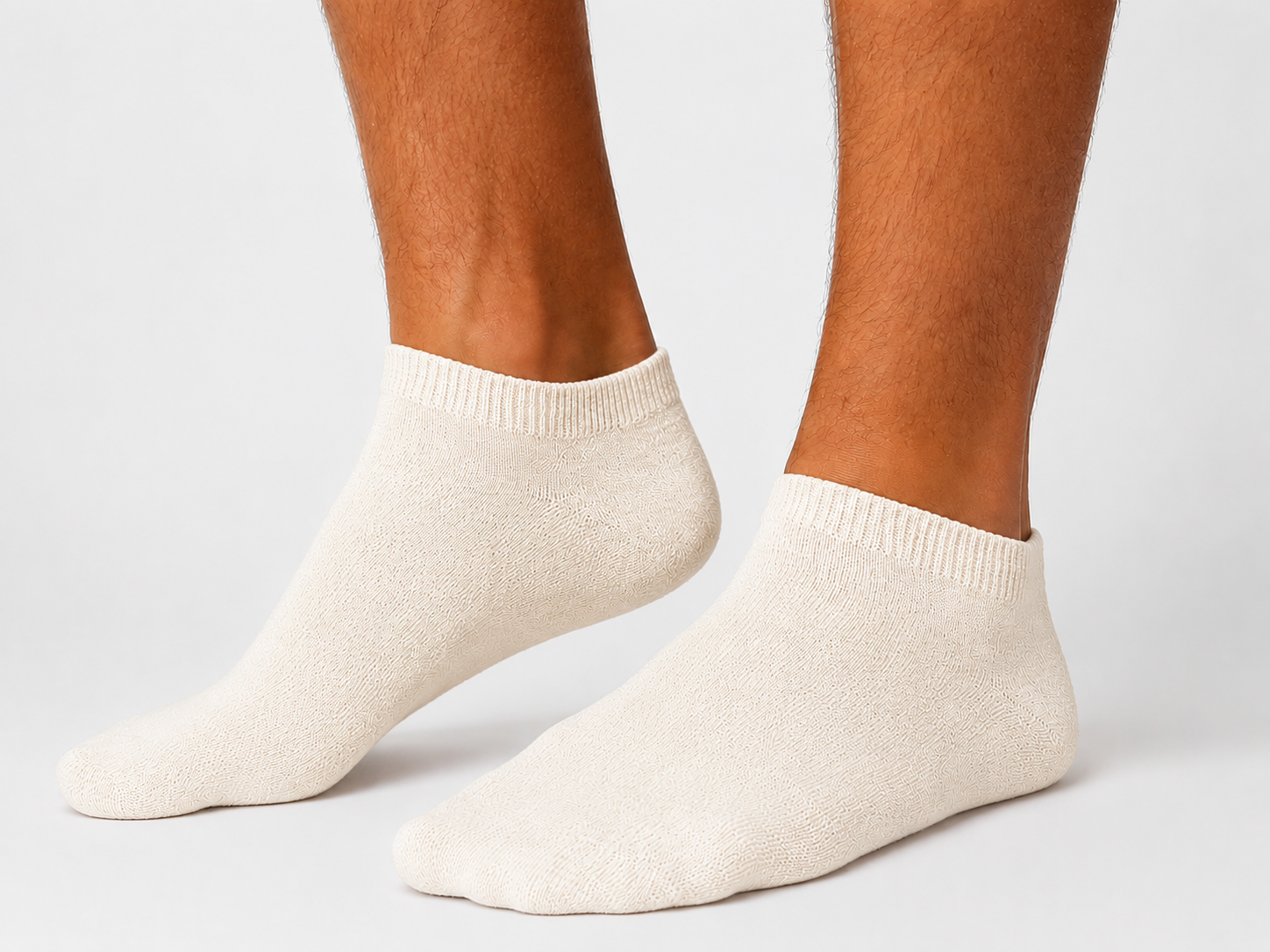 Solid Cream Socks