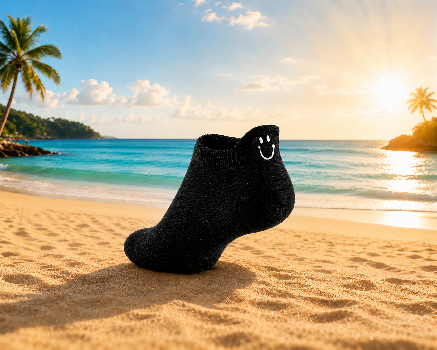 Black Smiley Socks