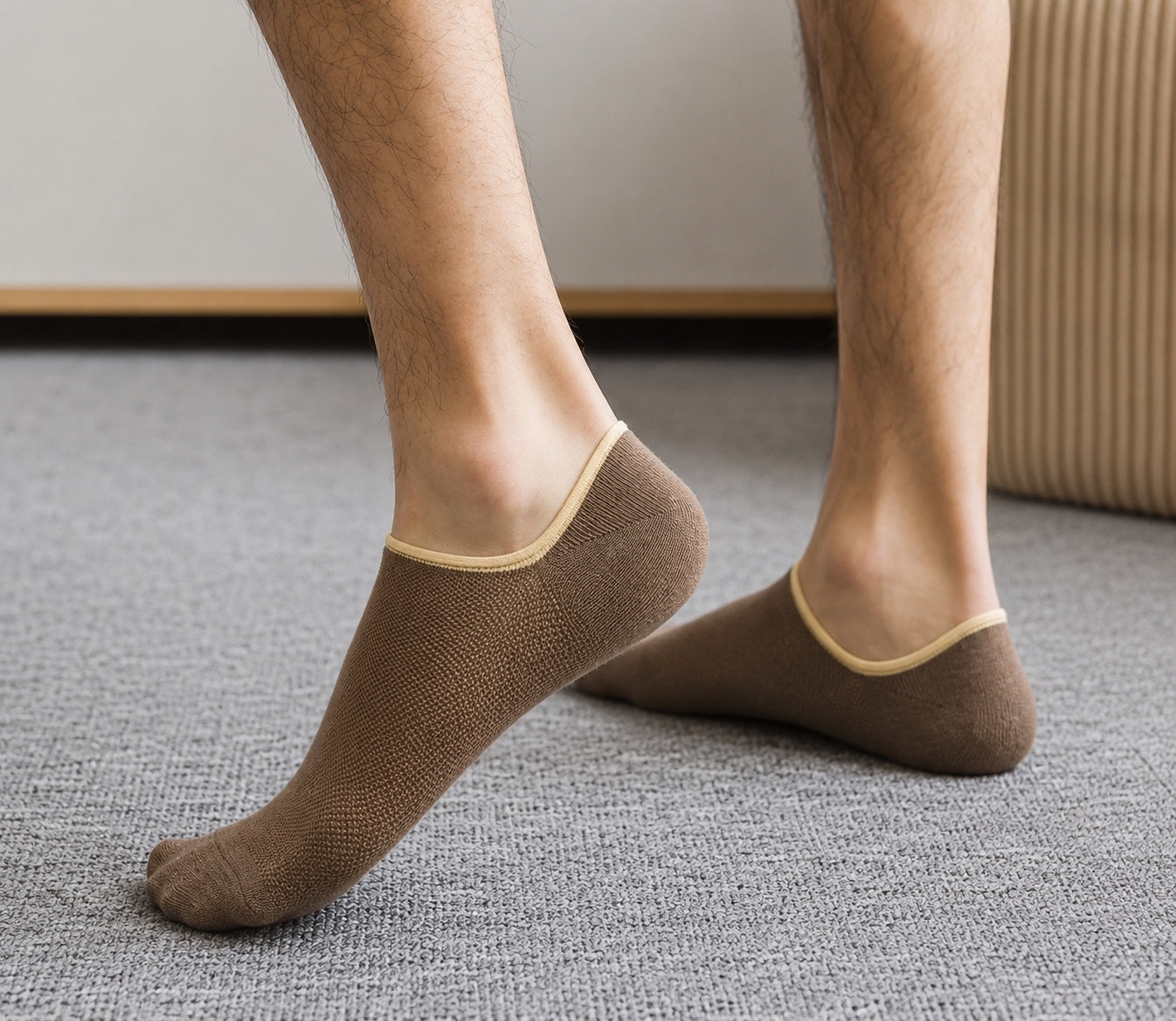 Brown Ankle Socks