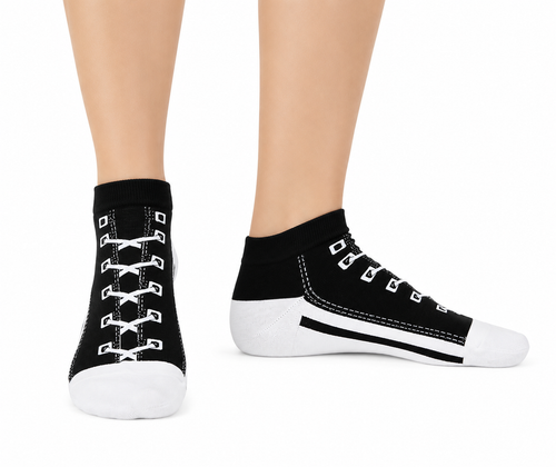 Black Laced Shoe Socks