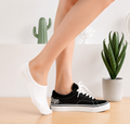 White Striped Ankle Socks
