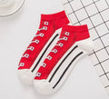 Red Laced Shoe Socks